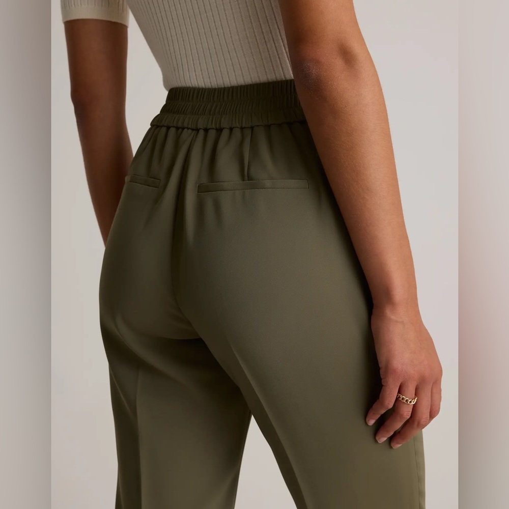 Quince Stretch Crepe Ankle Pants in Olive 10 - Picture 5 of 11